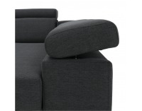 Rohová sedačka s rozkladom a úložným priestorom Dona P - sivá