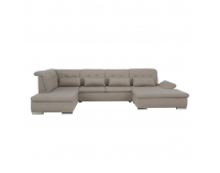 Rohová sedačka U s rozkladom Resta L - béžová