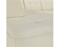 Kožená rohová sedačka s rozkladom Trek RV L - biela