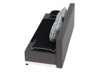 Rozkladacia pohovka s úložným priestorom Rokar - čierna / sivá / vzor