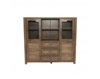 Štvordverová komoda Nevada K2S - dub lefkas tmavý