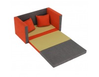 Rozkladacia pohovka Katarina New - oranžová / sivá