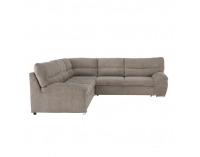 Rohová sedačka s rozkladom a úložným priestorom Albany K L - hnedá