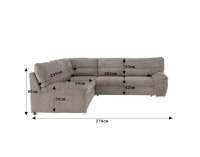 Rohová sedačka s rozkladom a úložným priestorom Albany K L - hnedá