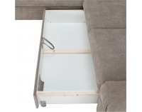 Rohová sedačka s rozkladom a úložným priestorom Albany K P - hnedá