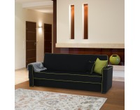 Rozkladacia pohovka s úložným priestorom Lumia - čierna / neónová