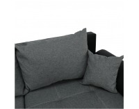 Rohová sedačka U s rozkladom a úložným priestorom Trendy L/P - čierna / sivá melírovaná