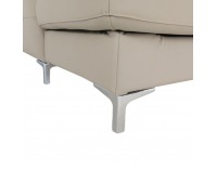 Kožená rohová sedačka U s rozkladom Sammy P - piesková koža (Yak Sand M6903)