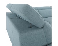 Rohová sedačka Gevona OL+R+2BP L - mentolová / krémové šitie