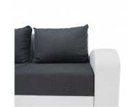 Rohová sedačka s rozkladom a úložným priestorom Sevila L/P - biela / sivá