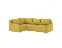 Rohová sedačka s rozkladom a úložným priestorom Lena L - horčicová