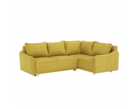 Rohová sedačka s rozkladom a úložným priestorom Lena P - horčicová