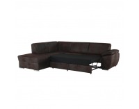 Rohová sedačka s rozkladom Vador L - čokoládová