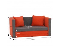 Rozkladacia pohovka Katarina New - oranžová / sivá