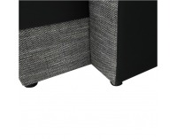 Rohová sedačka s rozkladom a úložným priestorom Roy L - čierna / sivohnedá