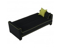 Rozkladacia pohovka s úložným priestorom Lumia - čierna / neónová