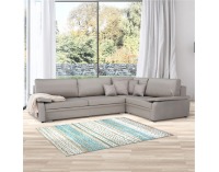 Rohová sedačka s rozkladom a úložným priestorom Caruzo P - krémová