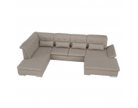 Rohová sedačka U s rozkladom Resta L - béžová