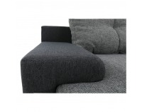 Rohová sedačka U s rozkladom Savona U L/P - svetlosivá / sivá