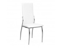 Jedálenská stolička Malisa - biela / chróm