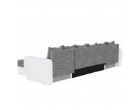 Rohová sedačka U s rozkladom a úložným priestorom Tiger L/P - biela / sivočierna