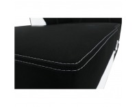 Rohová sedačka s rozkladom a úložným priestorom Maruti L - biela / čierna