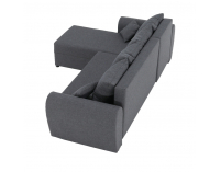 Rohová sedačka s rozkladom a úložným priestorom Roma New L/P - sivá