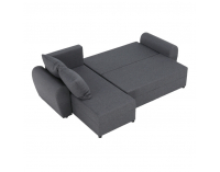 Rohová sedačka s rozkladom a úložným priestorom Roma New L/P - sivá