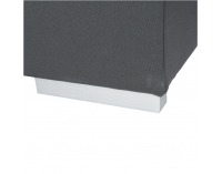 Rohová sedačka s rozkladom a úložným priestorom Kazara RM P - sivá / svetlé šitie