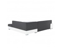 Rohová sedačka s rozkladom a úložným priestorom Peter New P - biela / sivá
