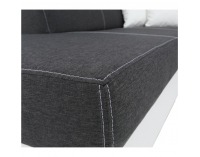 Rohová sedačka s rozkladom a úložným priestorom Peter New L - biela / sivá