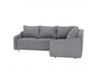 Rohová sedačka s rozkladom a úložným priestorom Lena P - sivá