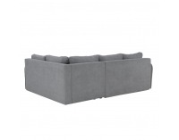 Rohová sedačka s rozkladom a úložným priestorom Lena P - sivá