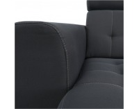 Rohová sedačka U s rozkladom a úložným priestorom Kazara P - sivá / svetlé šitie