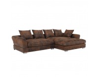 Rohová sedačka Anona P - hnedá