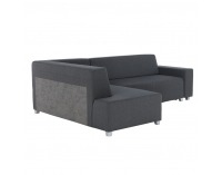 Rohová sedačka s rozkladom a úložným priestorom Colli L - sivočierna