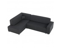Rohová sedačka s rozkladom a úložným priestorom Colli L - sivočierna