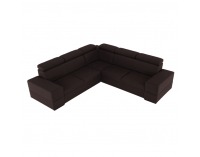 Rohová sedačka s rozkladom a úložným priestorom Monako P - tmavohnedá