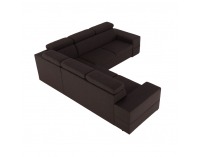 Rohová sedačka s rozkladom a úložným priestorom Monako P - tmavohnedá