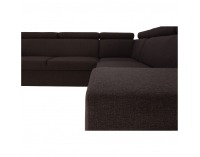 Rohová sedačka s rozkladom a úložným priestorom Monako P - tmavohnedá