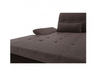 Rohová sedačka U s rozkladom Resta P - tmavohnedá / hnedá melírovaná