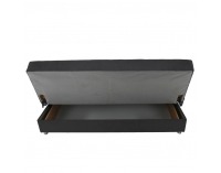 Rozkladacia pohovka Salisa - sivá / červený vzor