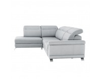 Rohová sedačka s rozkladom a úložným priestorom Ermo L - svetlosivá