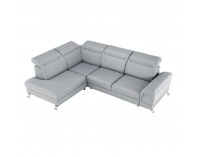 Rohová sedačka s rozkladom a úložným priestorom Ermo L - svetlosivá