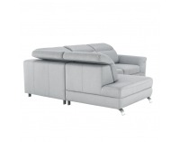 Rohová sedačka s rozkladom a úložným priestorom Ermo L - svetlosivá