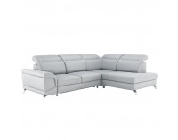 Rohová sedačka s rozkladom a úložným priestorom Ermo P - svetlosivá