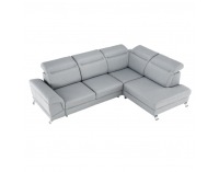 Rohová sedačka s rozkladom a úložným priestorom Ermo P - svetlosivá