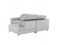 Rohová sedačka s rozkladom a úložným priestorom Ermo P - svetlosivá