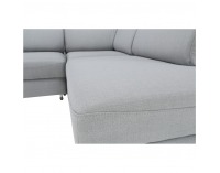 Rohová sedačka s rozkladom a úložným priestorom Ermo P - svetlosivá