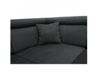 Rohová sedačka Cari L - tmavosivá